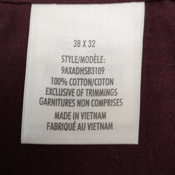 Denver Hayes Vintage Men's Size 38/32 Unhemmed Burgundy Chinos - Picture 4 of 12